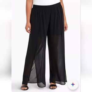 Torrid Chiffon Side Slit Beach Pant 2x wide leg undershorts